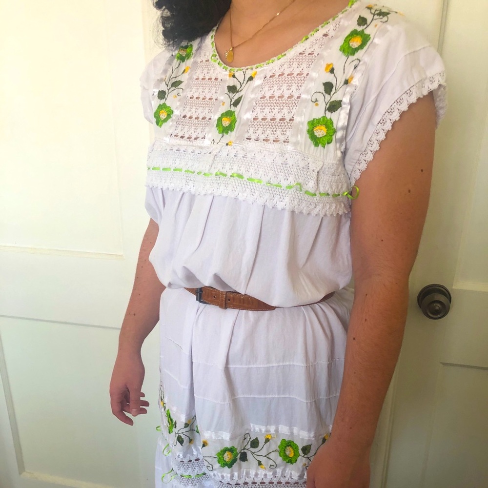 Vintage White Mu Mu Dress